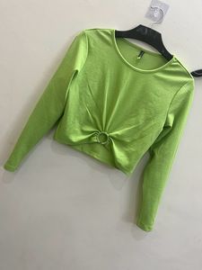Green Crop Top