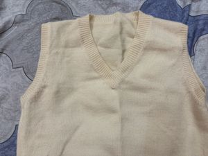 cream half sweater