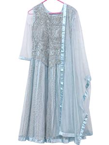 Beautiful Sky Blue Embellished Gown