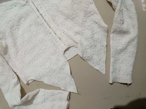 Zudio White Textured Collared Top