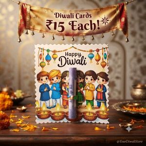 diwali 🎇 10 card 🅰️envelope