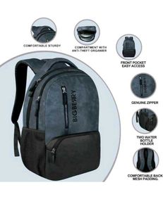 BIGBERRY Stylish Lether Black Backpack (RH)