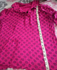 Vibrant Pink Printed top