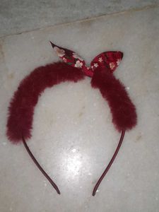 Faux Fur Headband with Bow pack of 6