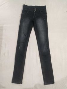 Women's Black Skinny Jeans | Trendy Washed Denim