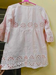 Pink Embroidered Top