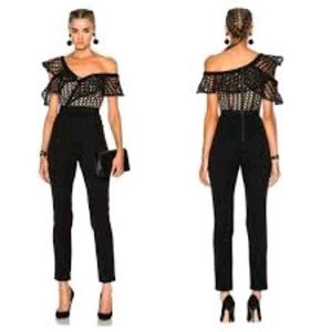 Chic Black Lace Detail Jumpsuit