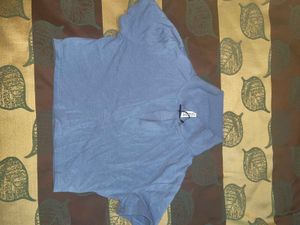 Blue Cropped Polo T-Shirt