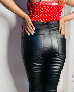 Leather Combo Trendy Dress 😍