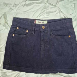 Dark Wash Denim micro Mini Skirt