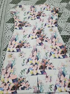 Zink Floral Print A-Line Dress