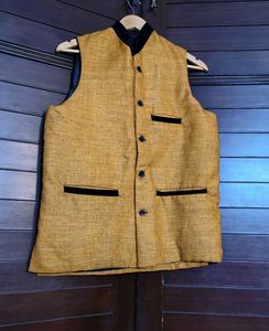 Men's Stylish Yellow Nehru Jacket