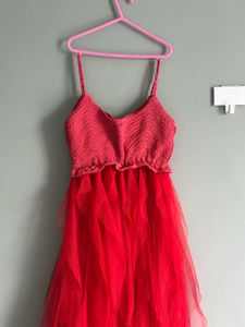 Red Tulle Party Dress