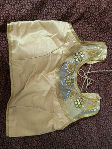 Elegant Gold Embroidered Blouse