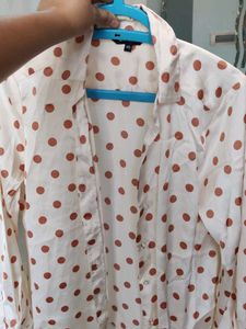 Chic Polka Dot Satin Blouse