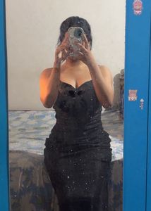Urbanic Sparkling Black Evening Gown