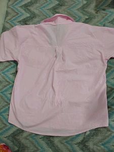 Pink Oversized Cotton Shirt