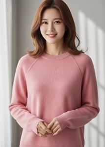 Elegant Pink Pullover Sweater