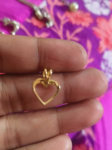 Gold Heart Pendant Charm