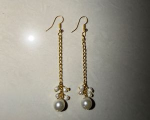 Elegant Pearl Dangle Earrings