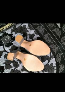 Grey Block Heels