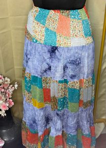 Bohemian Patchwork Maxi Skirt