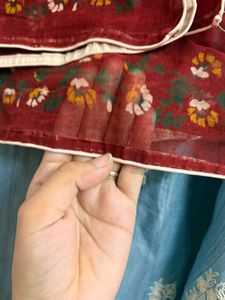Maroon Printed Lehenga Choli Set
