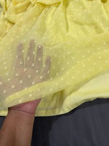 Chic Yellow Polka Dot Dress