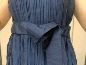 Elegant Navy Pleated Kurta Set