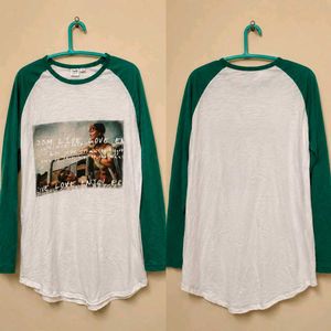 Graphic Print Raglan Tee