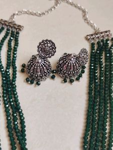 Crystal mala in SLA with earing