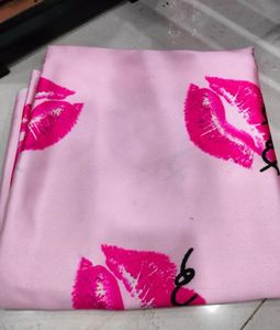 Pink Lips Saree with Bold Print