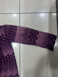 Beautiful Purple Embellished Blouse