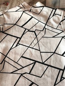 Geometric Print Mock Neck Top