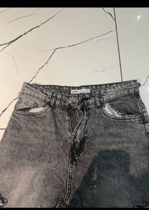 Acid Wash Wide Leg Cargo Jeans