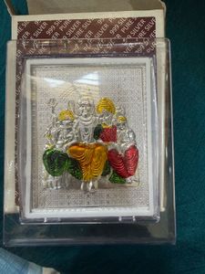 Lord Shiva Family Silver Idol - New