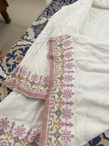 Embroidered White Kurta