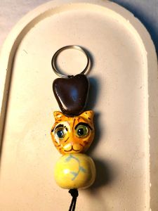 Cute Cat Keychain Charm