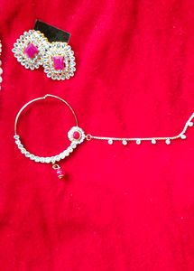 Pink Pearl Choker Jwellery Sets