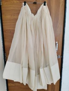Elegant Cream &amp; Black Lehenga Set