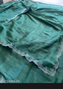 Elegant Green Embellished Saree