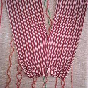 Red &amp; White striped lower /harem pants for girls -