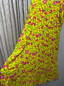 Floral Print Yellow Sundress