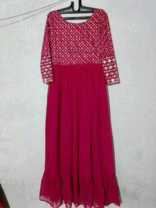 Beautiful Pink Ethnic Gown