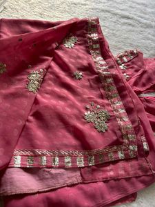 Elegant Pink Saree🥰