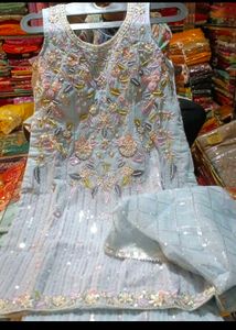 Pakistani designer dress hand embroidery