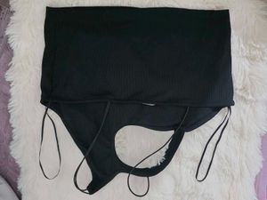 Zudio black crop top