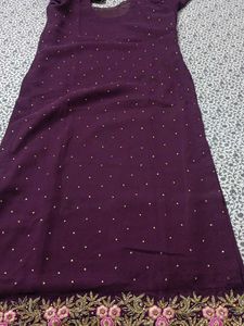 Elegant Purple Ethnic Skirt/Plazzo