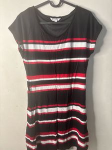 Striped Short Sleeve Dress
