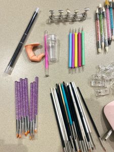 Nail Art Tool Set with Mini UV Lamp